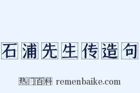 石浦先生传造句是什么意思的图片